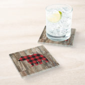 Beer Rustisch Wilderness Decor Glass Onderzetter (Schuin)