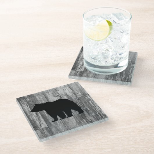 Beer Rustisch Wilderness Decor Glass Onderzetter (Schuin)