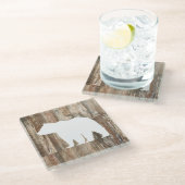 Beer Rustisch Wilderness Decor Glass Onderzetter (Schuin)