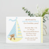 Beer Sailboat Birthday Party Invitations Kaart (Staand voorkant)