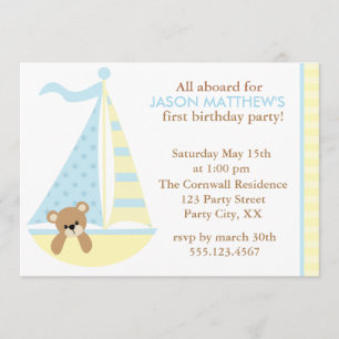 Beer Sailboat Birthday Party Invitations Kaart