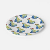 Beer Santa Chritsmas Custom Papier Borden 7 in Papieren Bordje (Gekanteld)