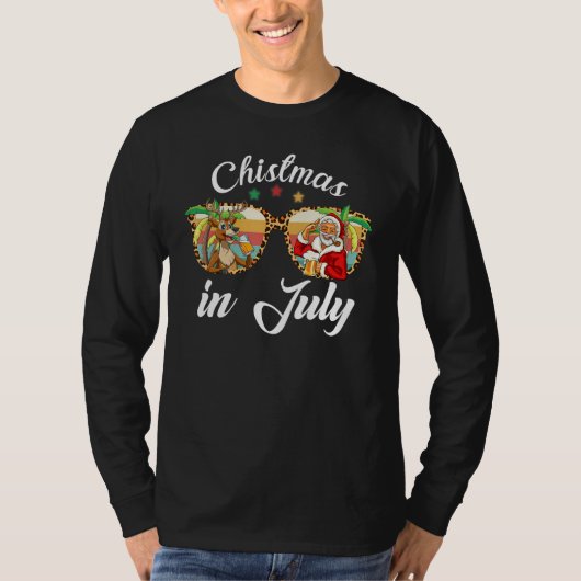 Beer Santa Claus Christmas in July Tee T-shirt (Voorkant)