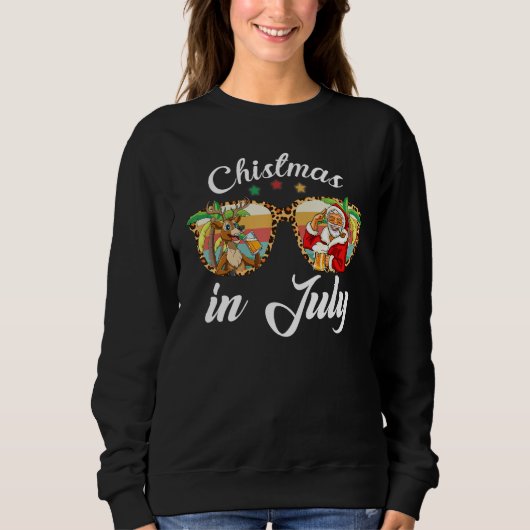 Beer Santa Claus Christmas in July Tee Trui (Voorkant)