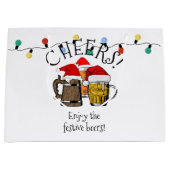Beer Santa Claus Kerstmis Groot Cadeauzakje (Voorkant)