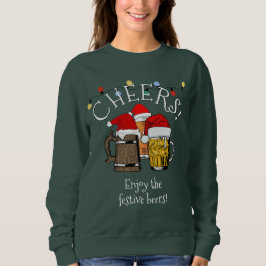 Beer Santa Claus Kerstmis Unisex Trui