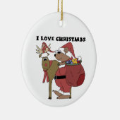 Beer Santa en Rendier Keepsake Ornament (Rechts)
