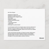 Beer Sauced Burgers Recipe Briefkaart (Achterkant)