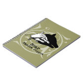 Beer Schaduw Pop Hand Vintage Notitieboek (Linkerzijde)