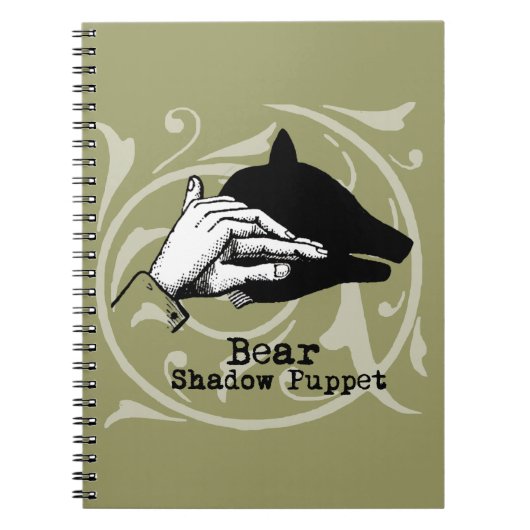 Beer Schaduw Pop Hand Vintage Notitieboek (Voorkant)