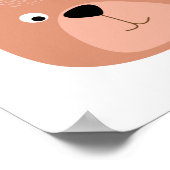 Beer schattig gezicht poster (Hoek)