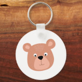 Beer schattig gezicht sleutelhanger (Voorkant)