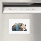 Beer Schattig Leuk Dier Slapen Ontspannen Rustig Magneet (Insitu (Vaatwasser))