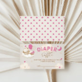 Beer Schattigee Ballonnen Blush Roze Luier Raffle Informatiekaartje