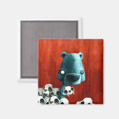 Beer schedel magneet (Voorkant / Achterkant)