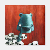 Beer schedel magneet (Voorkant)