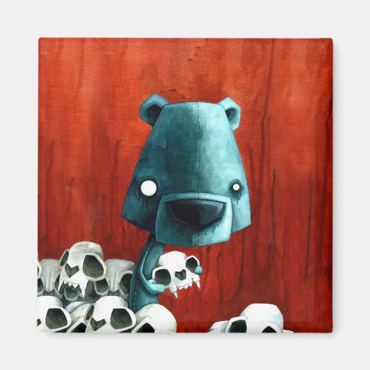 Beer schedel magneet (Voorkant)