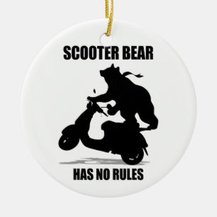 Beer scooter keramisch ornament