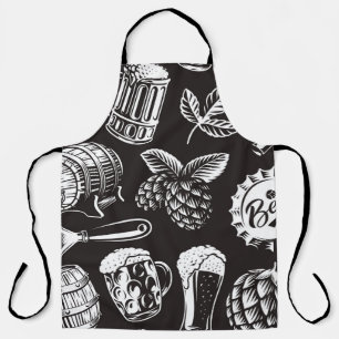 Beer seamless pattern in vintage styleart, backgro schort