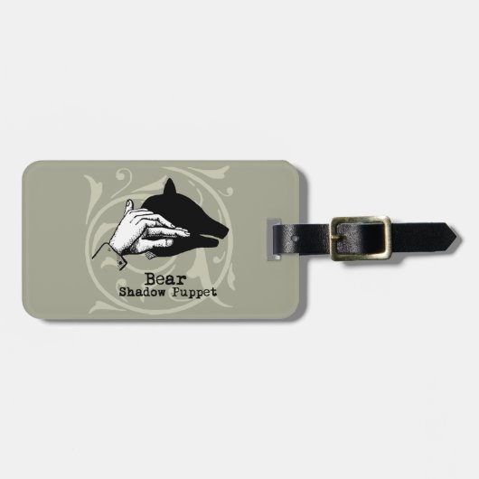 Beer Shadow Puppet Hand Bagagelabel (Voorkant horizontaal)