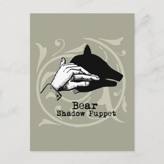 Beer Shadow Puppet Hand  Briefkaart (Voorkant)