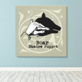 Beer Shadow Puppet Hand  Canvas Afdruk (Insitu (Houten vloer))