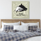 Beer Shadow Puppet Hand  Canvas Afdruk (Insitu (Slaapkamer))