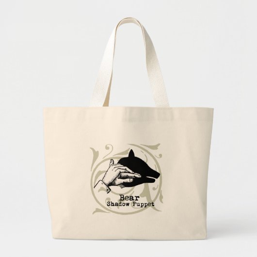 Beer Shadow Puppet Hand  Grote Tote Bag (Voorkant)