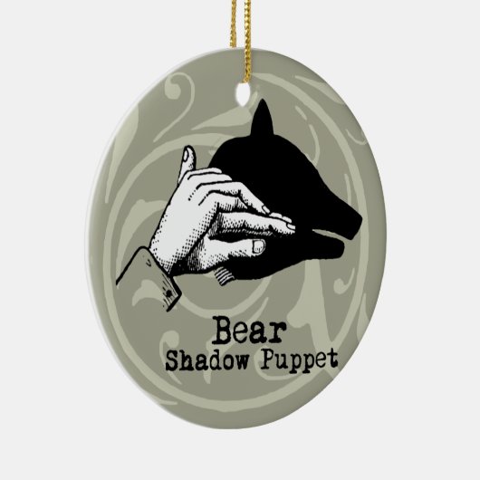 Beer Shadow Puppet Hand  Keramisch Ornament (Rechts)