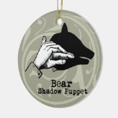 Beer Shadow Puppet Hand  Keramisch Ornament (Links)