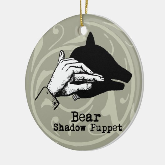Beer Shadow Puppet Hand  Keramisch Ornament (Links)