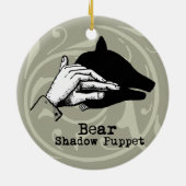 Beer Shadow Puppet Hand  Keramisch Ornament (Achterkant)