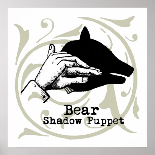 Beer Shadow Puppet Hand  Poster (Voorkant)