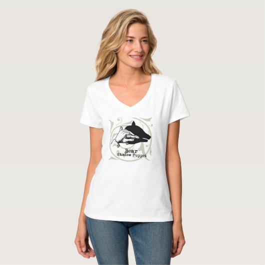 Beer Shadow Puppet Hand  T-shirt (Voorkant volledig)
