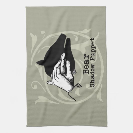 Beer Shadow Puppet Hand Theedoek (Verticaal)