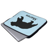 Beer Silhouet Laptop Hoesje Sleeve (Voorkant onderkant)
