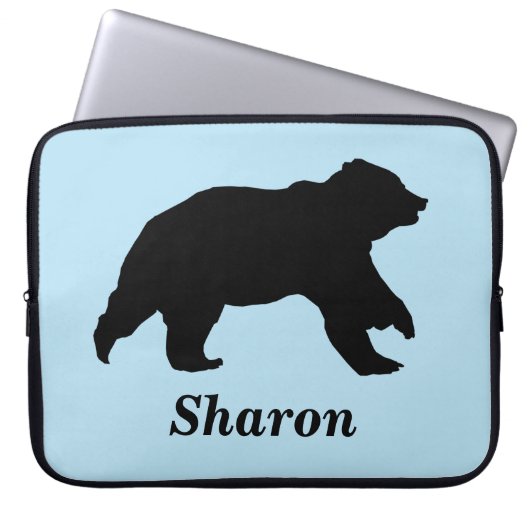  Beer Silhouet Laptop Hoesje Sleeve (Voorkant)