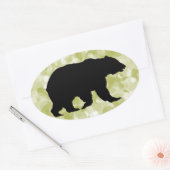 Beer Silhouet Ovale Stickers (Envelop)