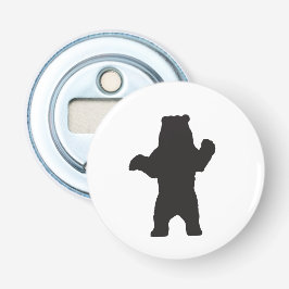 Beer Silhouette Bottle Open Button Flesopener