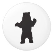 Beer Silhouette Ceramic Knob. Keramische Knop (Voorkant)