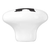 Beer Silhouette Ceramic Knob. Keramische Knop (Zijkant)