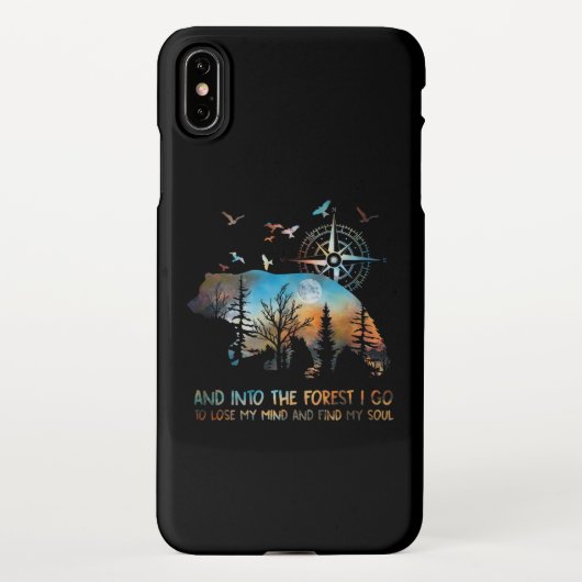 Beer Silhouette Forest for Beer and Natuur Lovers iPhone Hoesje (Achterkant)