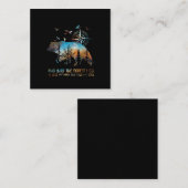 Beer Silhouette Forest for Beer and Natuur Lovers Vierkante Visitekaartje (Voorkant / Achterkant)