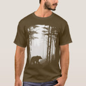 Beer Silhouette Forest Wildlife T-shirt (Voorkant)
