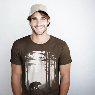 Beer Silhouette Forest Wildlife T-shirt