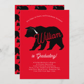 Beer Silhouette Graduation Party Kaart (Voorkant / Achterkant)