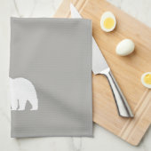Beer Silhouette Grey en White Kitchen Towel Theedoek (Quarter Fold)
