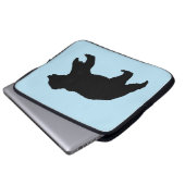 Beer Silhouette Laptop Hoesje Laptop Sleeve (Voorkant onderkant)