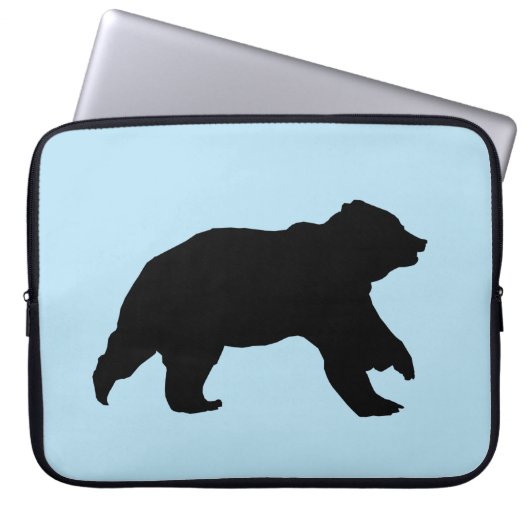 Beer Silhouette Laptop Hoesje Laptop Sleeve (Voorkant)