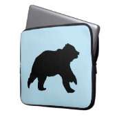 Beer Silhouette Laptop Hoesje Sleeve (Voorkant Links)